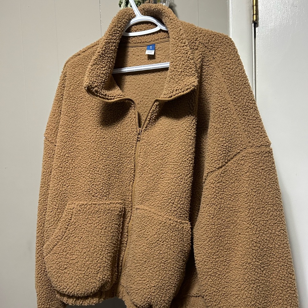 Cozy Tan Sherpa Jacket